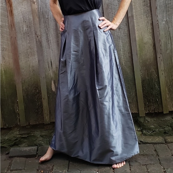 Valerie Stevens silk maxi skirt tulle volume - Picture 5 of 9